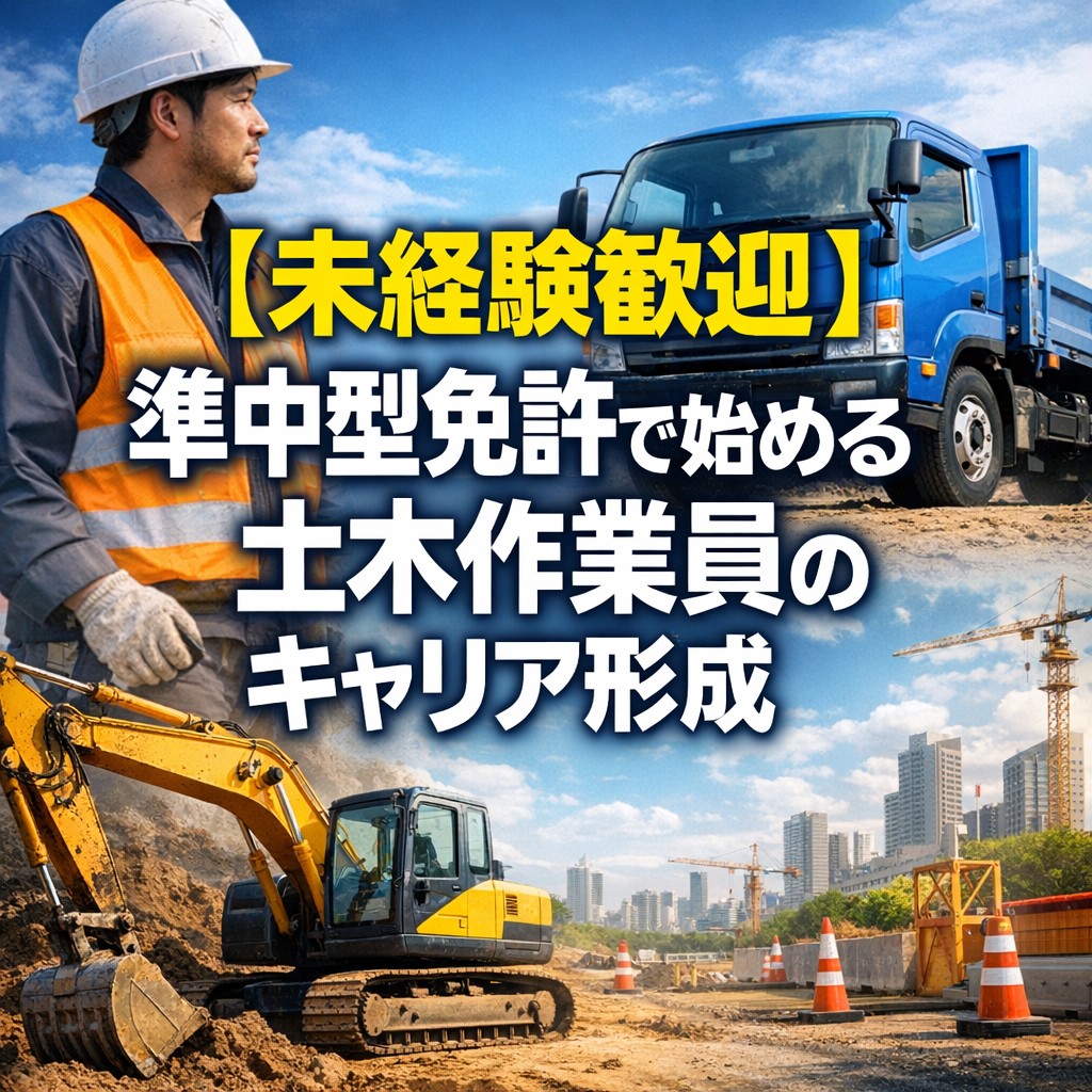 【未経験歓迎】準中型免許で始める土木作業員のキャリア形成