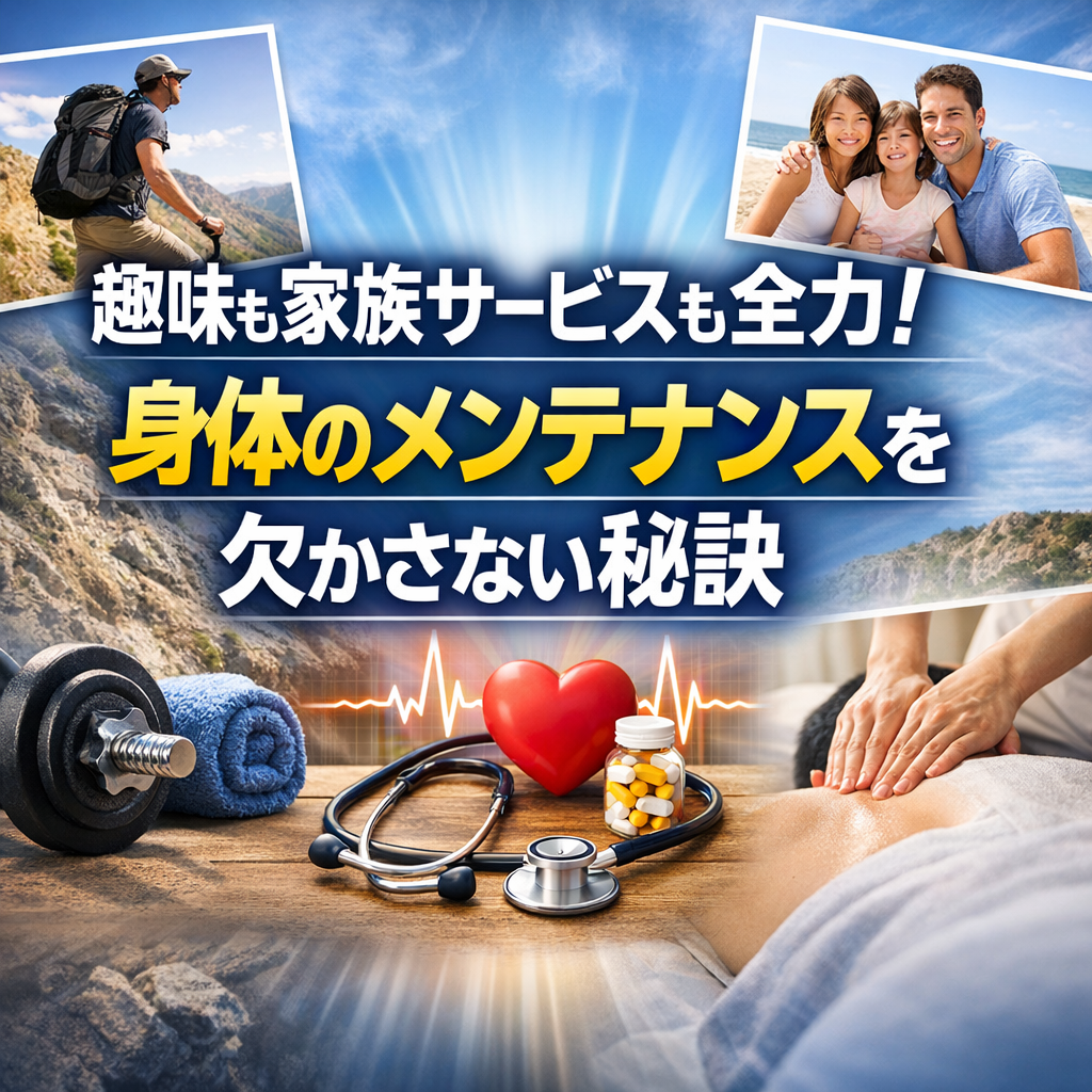 趣味も家族サービスも全力！身体のメンテナンスを欠かさない秘訣