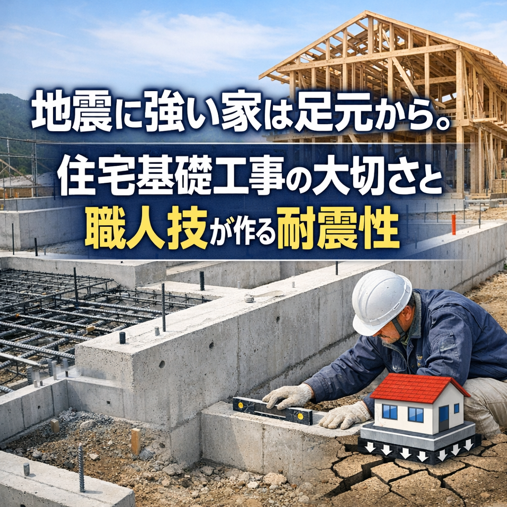 地震に強い家は足元から。住宅基礎工事の大切さと職人技が作る耐震性