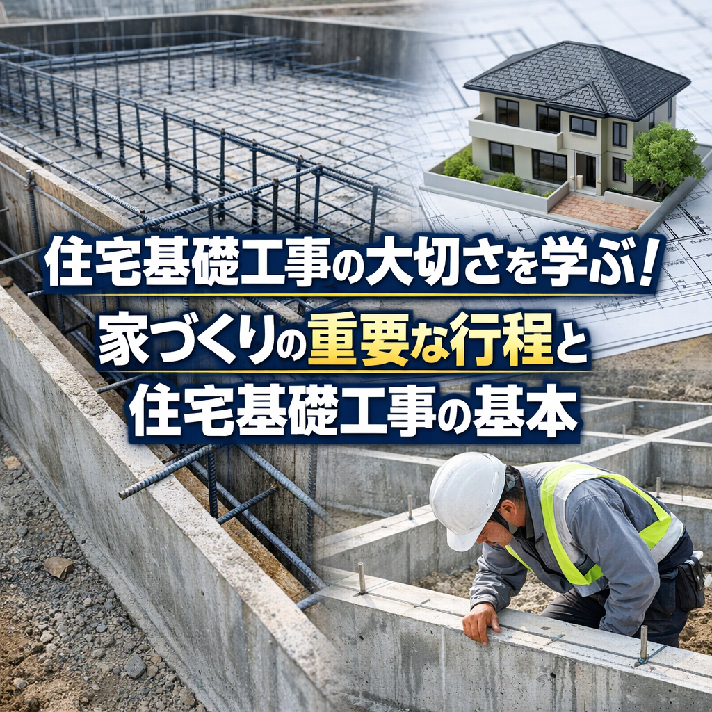 住宅基礎工事の大切さを学ぶ!家づくりの重要な行程と住宅基礎工事の基本