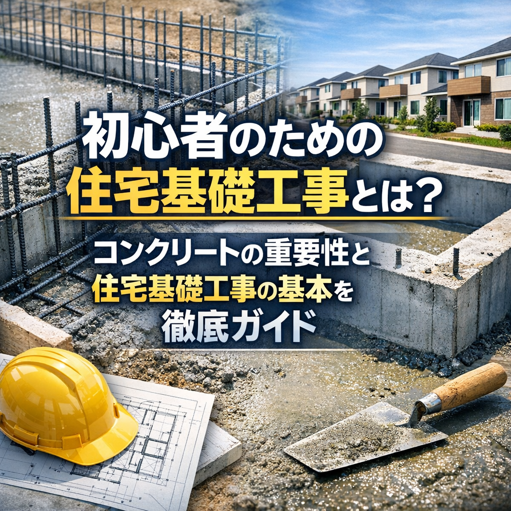 初心者のための住宅基礎工事とは?コンクリートの重要性と住宅基礎工事の基本を徹底ガイド