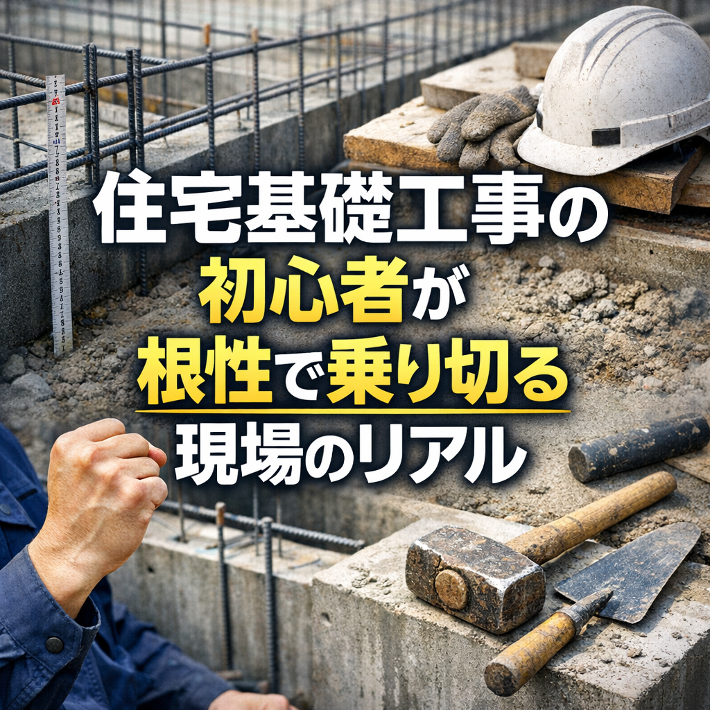住宅基礎工事の初心者が根性で乗り切る現場のリアル