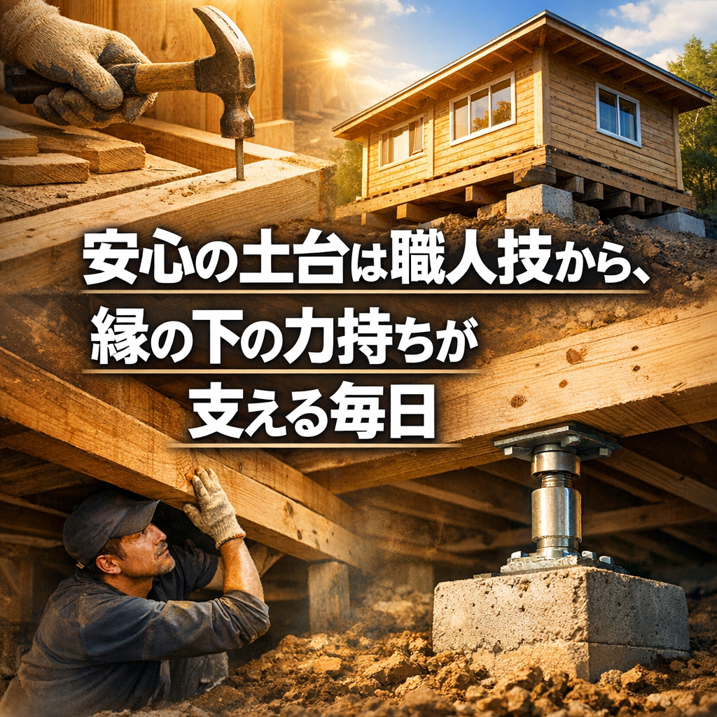 安心の土台は職人技から、縁の下の力持ちが支える毎日