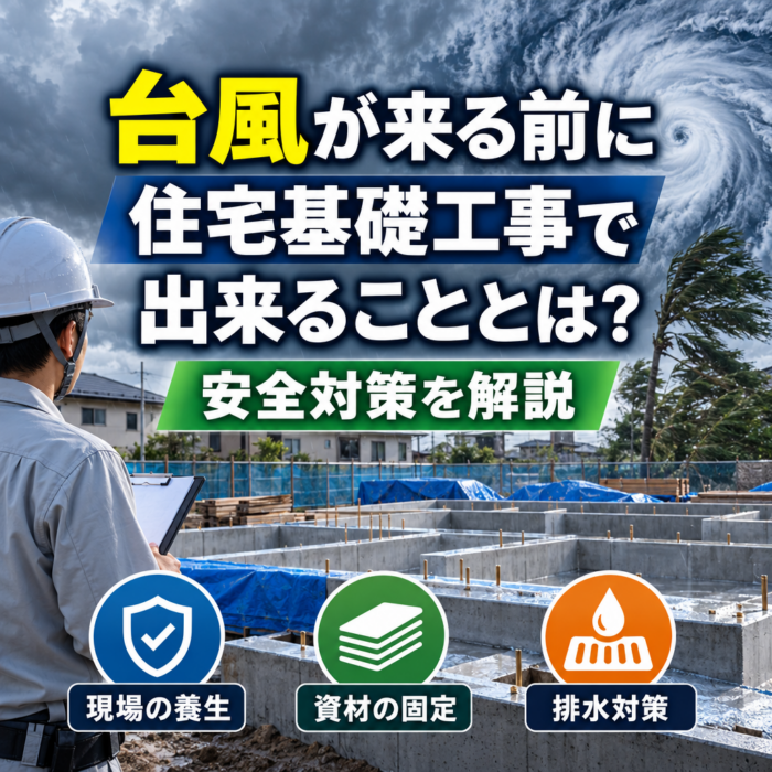 台風が来る前に住宅基礎工事で出来ることとは？安全対策を解説