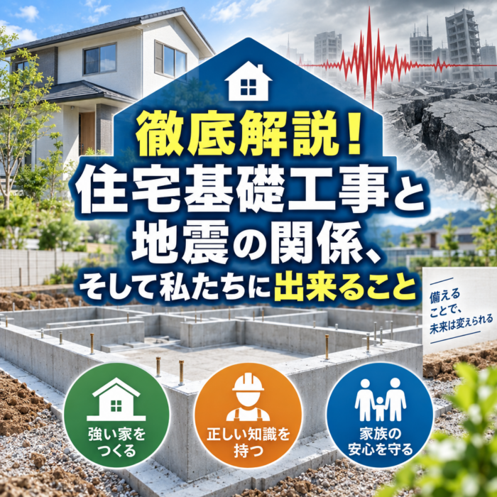 徹底解説！住宅基礎工事と地震の関係、そして私たちに出来ること